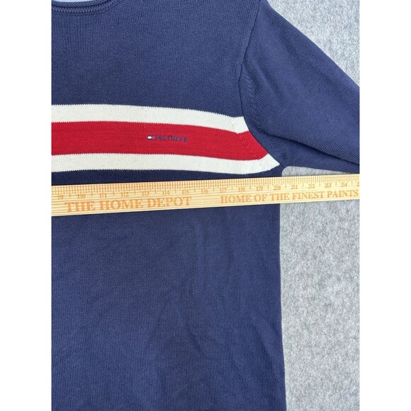 Tommy Hilfiger Sweater Men’s Small Red White Blue Roll Neck Embroidered Y2K - Picture 6 of 8